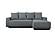 Indy Sectional Sofa Sleeper (Queen Size) Dark Gray by Prestige Furnishings