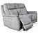 Linus - Hudson Grey Power Zero Gravity Console Loveseat by Parker House Furniture