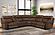Mason Dark Kahlua 6 Piece Modular Power Reclining Sectional w/Power Headrests by Parker House Furniture