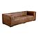 Castle Sofa Open Road Brown Leather by Moe's Home Collection