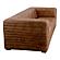 Castle Sofa Open Road Brown Leather by Moe's Home Collection