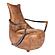 Carlisle Club Chair Grazed Brown Leather by Moe's Home Collection