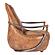 Carlisle Club Chair Grazed Brown Leather by Moe's Home Collection
