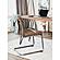 Ansel Dining Chair Grazed Brown Leather (Set of 2) by Moe's Home Collection