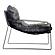 Connor Club Chair Onyx Black Leather by Moe's Home Collection