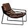 Connor Club Chair Open Road Brown Leather by Moe's Home Collection