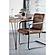 Ansel Arm Chair Grazed Brown Leather (Set of 2) by Moe's Home Collection