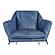 Greer Club Chair Kaiso Blue Leather by Moe's Home Collection