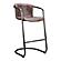 Freeman Barstool Grazed Brown Leather (Set of 2) by Moe's Home Collection