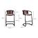 Freeman Barstool Grazed Brown Leather (Set of 2) by Moe's Home Collection