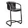 Freeman Counter Stool Onyx Black Leather (Set of 2) by Moe's Home Collection