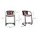 Freeman Counter Stool Grazed Brown Leather (Set of 2) by Moe's Home Collection