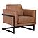 Luxley Club Chair Open Road Brown Leather by Moe's Home Collection