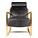 Paradiso Chair Onyx Black Leather by Moe's Home Collection