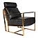 Paradiso Chair Onyx Black Leather by Moe's Home Collection