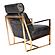 Paradiso Chair Onyx Black Leather by Moe's Home Collection