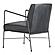 Dagwood Leather Arm Chair Onyx Black Leather by Moe's Home Collection