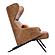 Amos Leather Accent Chair Open Road Brown Leather by Moe's Home Collection