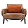 Amos Leather Accent Chair Open Road Brown Leather by Moe's Home Collection