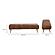 Endora Bench Open Road Brown Leather by Moe's Home Collection
