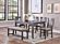 F2605 6Pc Dining Set w/1 Table + 4 Chairs +1 Bench by Poundex