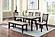 F2607 6 Pcs Dark Gray Dining Set - 4 Chairs + 1 Table + 1 Bench by Poundex
