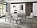 F2612 5 Pcs Gray Table + 4 Chairs Dining Set by Poundex