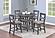 F2626 5 Pcs Gray Counter High Round Table + 4 Chairs Dining Set by Poundex