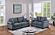 F8429 2-Piece Dark Grey Corduroy Sofa & Loveseat by Poundex