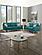 F8441 2 Pcs Teal Blue Velvet Sofa & Loveseat by Poundex