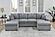 F8450 2-Piece Fog Sectional Set w/2 Accent Pillows by Poundex