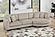 F8458 2-Piece Camel Sectional Set XL w/4 Accent Pillows by Poundex