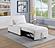F8531 White Sherpa Fabric Adjustable Sofa by Poundex