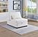 F8531 White Sherpa Fabric Adjustable Sofa by Poundex
