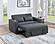 F8533 Convertible Charcoal Fabric Sofa by Poundex
