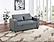 F8534 Blue Gray Fabric Adjustable Sofa w/Cup Holders by Poundex