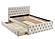 F9517T Light Brown Fabric Twin / Twin Trundle Tufted Bed by Poundex