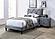 F9628T Gray Velvet Twin Bed by Poundex