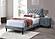 F9631F Gray Velvet Full Bed by Poundex