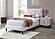 F9633F Light Pink Velvet Full Bed by Poundex