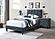 F9634F Charcoal Full Fabric Platform Bed by Poundex
