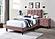 F9636F Pink Brushed Linen Full Bed by Poundex