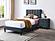 F9637F Charcoal Brushed Linen Full Bed by Poundex