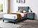 F9638T Gray Brushed Linen Twin Bed by Poundex