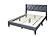 F9648Q Gray Velvet Queen Bed by Poundex