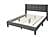 F9651Q Gray Brushed Linen Queen Bed by Poundex