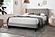 F9653Q Light Brown Burlap Queen Bed by Poundex