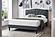F9654Q Queen Bed - Charcoal Burlap by Poundex