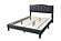 F9654Q Queen Bed - Charcoal Burlap by Poundex