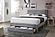 F9657Q Queen Bed - Light Gray Corduroy w/Under Dreawer by Poundex